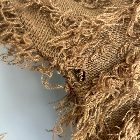 KLEEP Premium Thread Brown Shaggy Fringe Embroidered Pullover Streetwear Men’s S - Picture 8 of 15